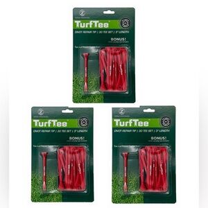 NIB - Turf Tee Air Launch 3" With Velvet Carrying Case - 3 Pack: 90 Count